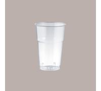 100 Pz Bicchiere Plastica Kristal Cup 400cc (0,3 L alla Tacca e 1/2 Pinta) Monouso Bibite Fredde