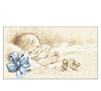 100 PZ Bigliettini bigliettino bomboniera NASCITA BAMBINO CELESTE con co