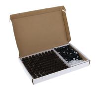 100 PZ Bottiglia di olio essenziale di vetro ambrato con tappi neri a