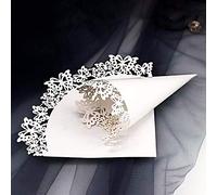 100 Pz Coni Portariso Matrimonio Bianco, Coni Riso con Svuotare Farfalla, Coni Portaconfetti Confettata Come Bomboniere Segnaposto per Matrimonio, Battesimo, Compleanno, Baby Shower
