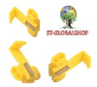 100 Pz. CONNETTORE RAPIDO RUBACORRENTE giallo morsetto serracavo 4-6 mm max