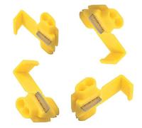 100 Pz. CONNETTORE RUBACORRENTE giallo morsetto serracavo RAPIDO cavi 4-6 mm