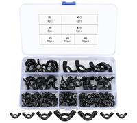 100 Pz Dado ad Farfalla, Dado ad Alette, Dado Viti a Testa Zigrinata Fissaggio per Auto Macchinari Attrezzature Apparecchiature Elettroniche Mobili, M3/M4/M5/M6/M8/M10/M12(100 nero)