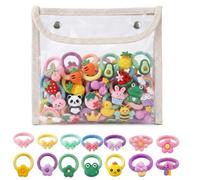 100 Pz Elastici Capelli Bambina, elastici per capelli elastici in gomma per cartoni animati, Accessori Capelli Bambina, Multicolore Ragazze Coda di Cavall, Bambini Multicolori Accessori Codini Piccoli