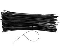 100 PZ FASCETTA CABLAGGIO IN NYLON NERA PER CAVI ELETTRICI 7,6x530 mm
