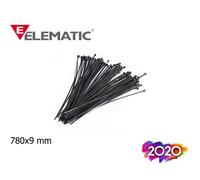 100 pz FASCETTE NERE IN PLASTICA PER CABLAGGIO ELETTRICO 780X9 mm