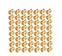 100 pz Filettatura In Ottone Zigrinato M3xD5xL4 Filettato Set di Calore Resistente Al Calore Inserto Incorporamento Dadi Parti Della Stampante 3D