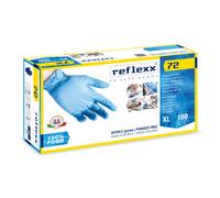 100 pz. - Guanti Nitrile Reflexx R72 Food Line - gr. 3,5 - senza polvere - guanti monouso - certificati - azzurro - 100% latex free - conf. 100 pezzi - TAGLIA S - min. 22 cartoni