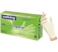 100 PZ GUANTI XL MONOUSO WALKING REGULAR IN LATTICE LATEX + sensibile e resistenti finemente talcati 6 gr DPI cat III