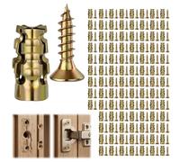 100 Pz Kit Riparazione Cerniera, Vite di Espansione 6x14mm Armadi e Porte | Set Viti a Espansione Corte, Ancoraggio Ripristino Filetto Strippato per Fori Strappati, Legno Piastrella Pietra Cemento