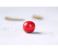 100 pz/lotto 4 6 8 10 12 14 16 18 20mm Perline di Legno Naturale 5 Colori Eco-Friendly Rotonda Branelli del Distanziatore per Gioielli FAI DA TE Che Fanno-rosso, 6mm 200 pz