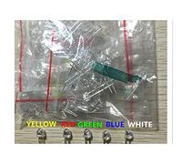 100 PZ/LOTTO= 5 colori x 20 PZ 5mm LED Rosso Blu Verde Giallo Bianco Diodi a emissione luminosa Cappello di paglia astigmia AMNzOgOdL