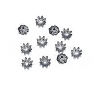 100 pz/lotto 8 10 mm Metallo Sciolto Spacer Bead Caps Cono Estremità Perline Cap-GunBlack-8mm