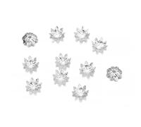 100 pz/lotto 8 10 mm Metallo Sciolto Spacer Bead Caps Cono Estremità Perline Cap-Silver-8mm