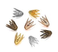 100 pz/Lotto 8x10mm Scava Fuori A Forma di Fiore Perline Ciondolo Caps Cono Filigrana End Bead cap per DIY Dell'orecchino della Collana Monili Che Fanno Durability And Fashion