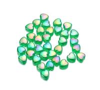 100 pz/lotto 9 mm di cuore amore acrilico perline sciolte del distanziatore per la creazione di gioielli-verde-100 pezzi