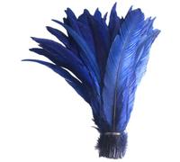 100 pz/lotto di tutte le dimensioni colorate piume di gallo per artigianato lungo Carnevale decorazione di nozze blu navy 30-35cm