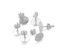 100 pz/Lotto Dia 4 6 8 10mm Orecchino della Vite Prigioniera Base Vuota con Gli Orecchini Spina Risultati Fit Cabochon Cameo Impostazioni per la Creazione di Gioielli Convenient Handled