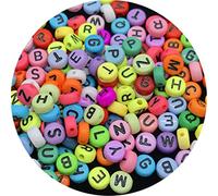 100 pz/lotto Lettera Perline Ovale/Forma Quadrata Multi Numero Lettera Perline Per La Produzione di Gioielli FAI DA TE Pendenti E Ciondoli Della Collana Del Braccialetto Accessori-02