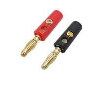 100 Pz/lotto Placcato Oro 4mm Spina Maschio a Banana Connettore di Prova Tipo di Vite Spine A Banana Filo Connettori del Cavo Adattatore(100Pcs Black)