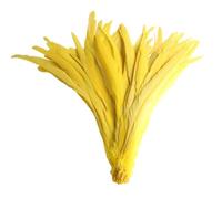 100 pz/lotto tutte le dimensioni colorate piume di gallo per artigianato lungo Carnevale decorazione di nozze giallo 10-12 pollici 25-30cm