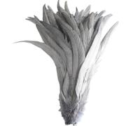 100 pz/lotto tutte le dimensioni colorate piume di gallo per artigianato lungo Carnevale decorazione di nozze grigio scuro 12-14 pollici 30-35 cm