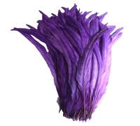 100 pz/lotto tutte le dimensioni colorate piume di gallo per artigianato lungo Carnevale decorazione di nozze viola 14-16 pollici 35-40cm