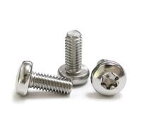 100 pz M1.4/ M1.6/ M2 /M2.5/ M3 In Acciaio Inox 304 Pan Testa Torx Vite A Sei Lobi Testa Tonda Viti a Macchina ISO14583 GB2672(M2x3)