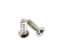 100 pz M1.4/ M1.7 /M2/ M2.6/ M3 Micro Piccolo 304 Acciaio Inossidabile Croce Testa Svasata estremità Piatta Superiore Vite for Legno autofilettante(M2x5mm)