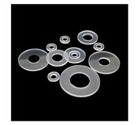 100 pz M1.6 M2 M2.5 M3 M4 M5 M6 M8 M10 M12 Plastica Dura Morbida PVC Acrilico Trasparente Trasparente Isolante Rondella Piana Guarnizione Pad(Soft,M8x16x1mm)