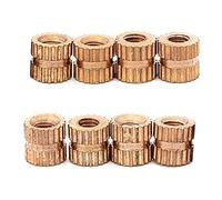 100 pz M3 * 5mm Zigrinatura Inserti Filettati Filettatura Metrica In Ottone Zigrinatura Rotonda Inserto Noci Inserti Filettati Tono Oro