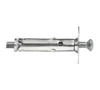 100 pz mini tasselli con vite e rondella Ø 6 mm acciaio zincocromato