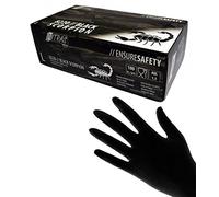 100 PZ. Nitras Black Scorpion Guanti in lattice nero taglia M Guanti Monouso 8220