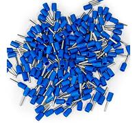 100 pz/pacco E0508 E7508 E1008 E1508 E2508 Puntali Isolati Morsettiera Estremità del Cavo Connettore del Cavo Elettrico Crimp Terminator(E7508,Blue)