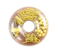 100 pz/pacco puntine, graffette, clip per raccoglitori set kit combinato con scatola trasparente organizzata per forniture per ufficio domestico puntine per mappe per clip da viaggio clip per clip per