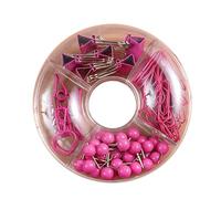 100 Pz/pacco Puntine Per Carta Graffette Raccoglitore Set Kit Combinato Con Scatola Trasparente Organizzata Forniture Ufficio Domestico Raccoglitore Dimensioni Assortite In