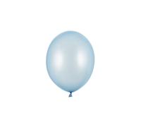 100 PZ Palloncino Palloncini Lattice 23 cm CELESTE BABY metallic 0TBI