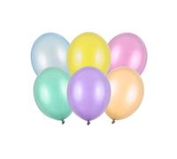 100 PZ Palloncino Palloncini Lattice 27 cm MULTICOLORE PERLATO metallic 0TBL