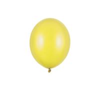 100 PZ Palloncino Palloncini Lattice 30 cm GIALLO LIMONE metallic 136F