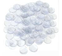 100 Pz Paraurti da Tavolo in Vetro Trasparente 27 x 2 mm Tampone Antiscivolo in Gommini Rotondo Paraurti in Plastica per Piano in Vetro per Tavolo da Pranzo Taglieri Mobili