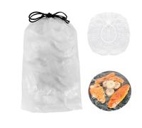 100 Pz Pellicola Elastica per Alimenti - Coperture Trasparenti Riutilizzabili in Polietilene Sicuro, Adatte per Conservare Frutta, Verdure, Resti e Piatti, Ideali per Cucina, Viaggi e Picnic