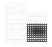 100 pz Picchetto Picchetto A Forma di U In Acciaio Zincato A Caldo Perno di Messa A Terra Punte di Paesaggio con Rondella Tampone per Tessuto Barriera Erbaccia