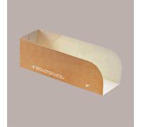 100 Pz Porta Hot Dog Aperto Carta Avana Bio Compost 165x50H47