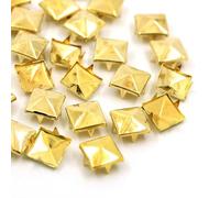 100 Pz Rivetti Quadrati 4 Punte Ad Artiglio E Borchie Rivetti In Pelle Punk Per Jeans Vestiti 6-12 MM Oro/Argento/Nero/Bronzo Rivetti DIY-Square Gold,6mm