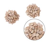 100 Pz Rotondo forma di cuore Tavola da appendere in legno Calendario dei