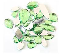 100 pz/sacchetto acrilico cucire su strass Flatback cucito strass per abito da sposa decorazione luce peridoto
