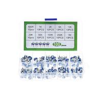 100 Pz/scatola RM065 Kit Assortimento Potenziometro Trimpot Orizzontale Pellicola Carbonio 10 Valori Resistore Variabile 500R - 1M