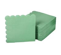 100 pz Tovaglioli Cocktail Verde Salvia, 12 x 12 cm Squisiti Tovaglioli da Cocktail Salvia Smerlati Tovaglioli da Cocktail a Tre Veli per Forniture per Feste, Cene di Nozze e Compleanno