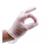 100 pz. - USO FOOD - Guanti in Vinile Senza Polvere Trasparenti - CERTIFICATI CE - Dispositivo Medico - Guanti uso Alimentare - TAGLIA L