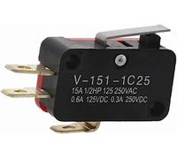 100 Pz V-151-1C25 Micro Finecorsa SPDT NO NC Azione A Scatto AC 125/250 V